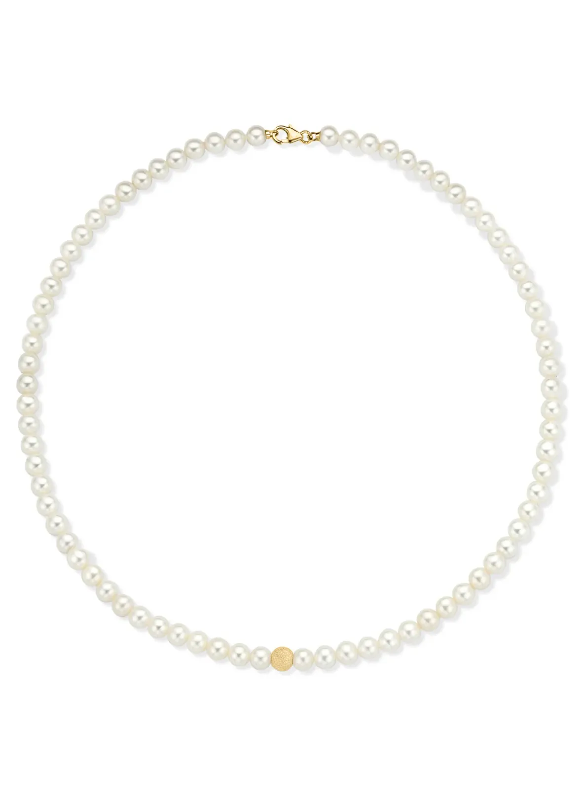Diamond Point Geelgouden Colliers|Parelkettingen<Geelgouden parelketting Rivièra