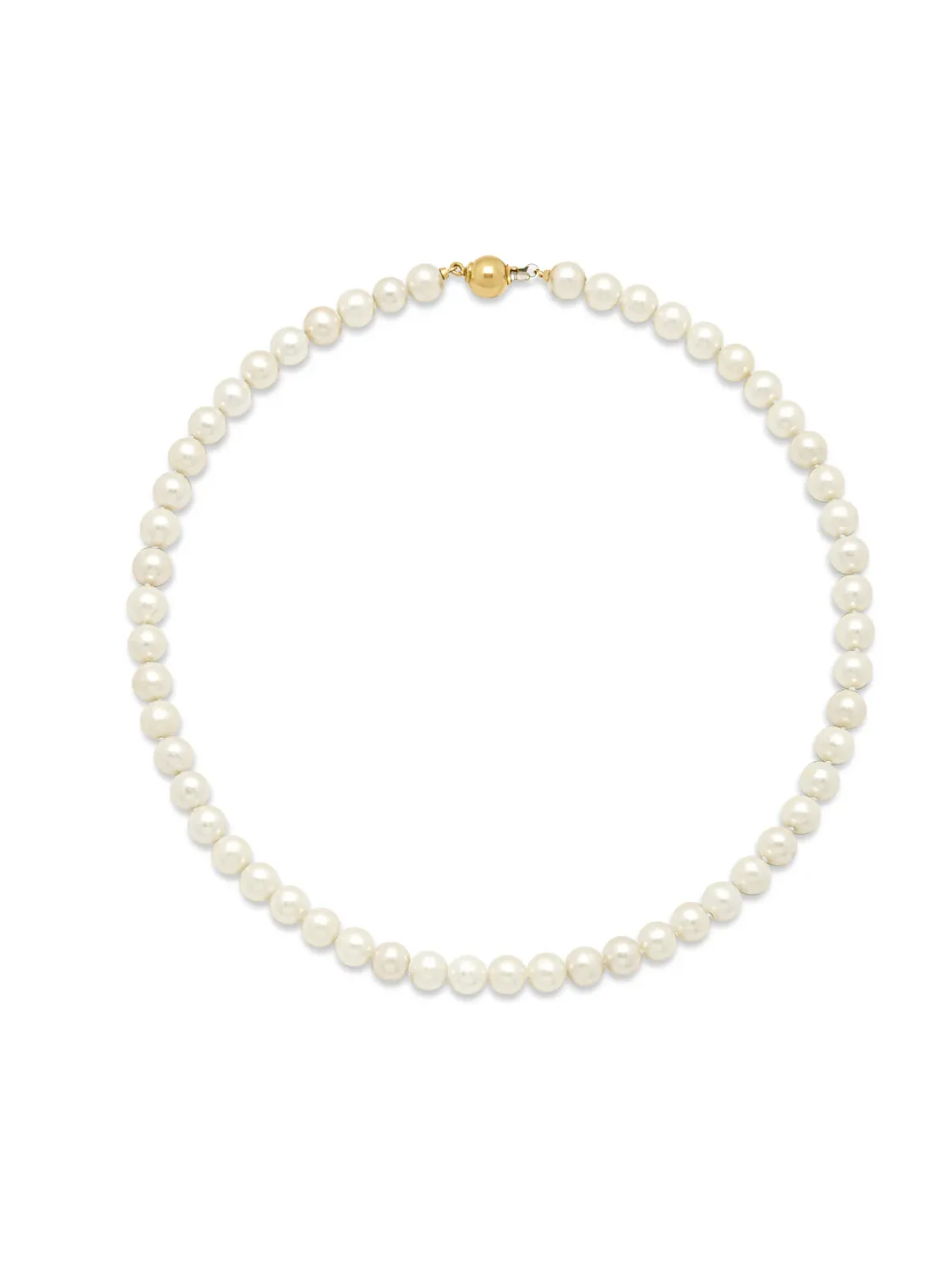 Diamond Point Geelgouden Colliers|Parelkettingen<Geelgouden parelketting Rivièra
