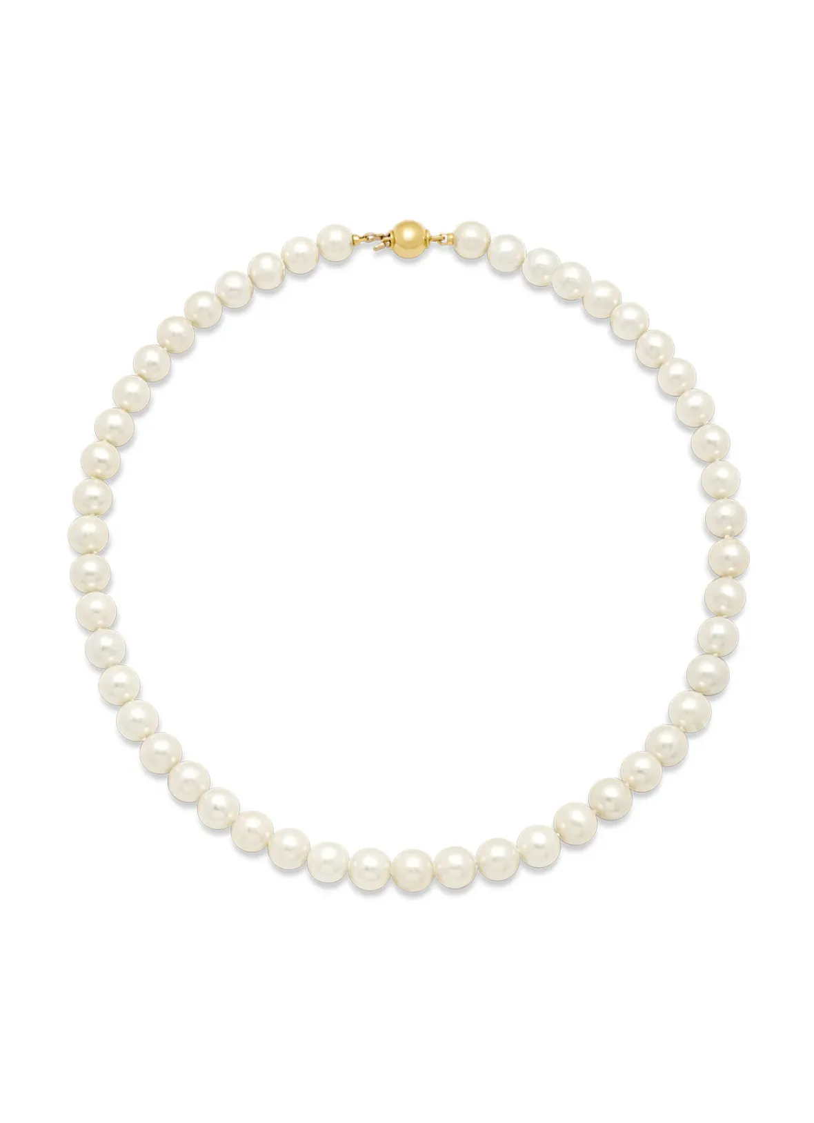 Diamond Point Geelgouden Colliers|Parelkettingen<Geelgouden parelketting Rivièra