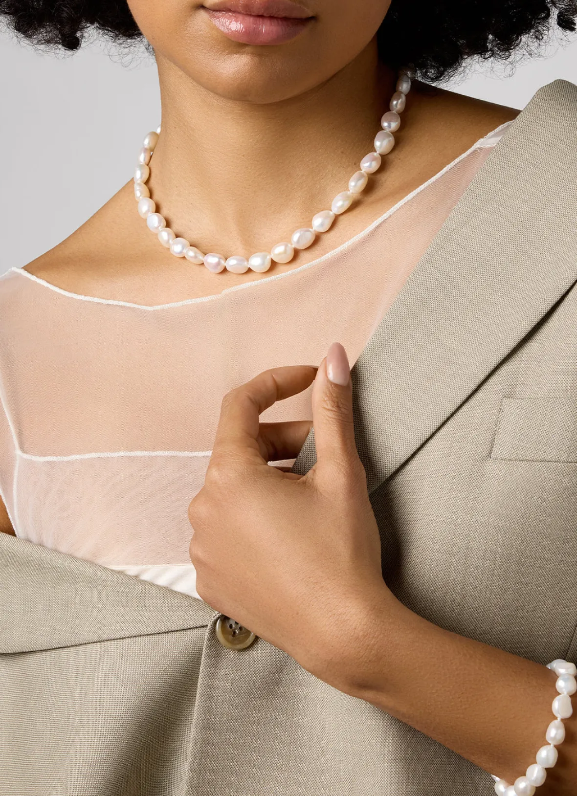 Diamond Point Geelgouden Colliers|Parelkettingen<Geelgouden parelketting Rivièra