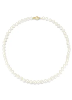 Diamond Point Geelgouden Colliers|Parelkettingen<Geelgouden parelketting Rivièra