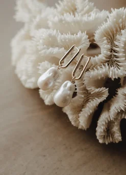 Diamond Point Geelgouden Oorsieraden|Parel Oorsieraden<Geelgouden parel oorsieraden Marigold