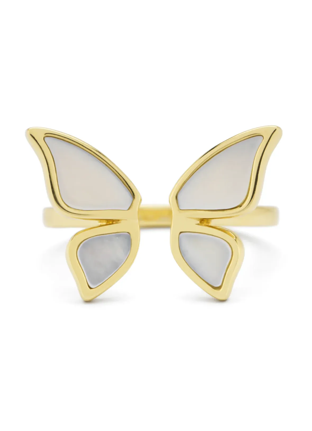 Diamond Point Geelgouden Ringen|Parel Bruidssieraden<Geelgouden ring Butterfly Kisses