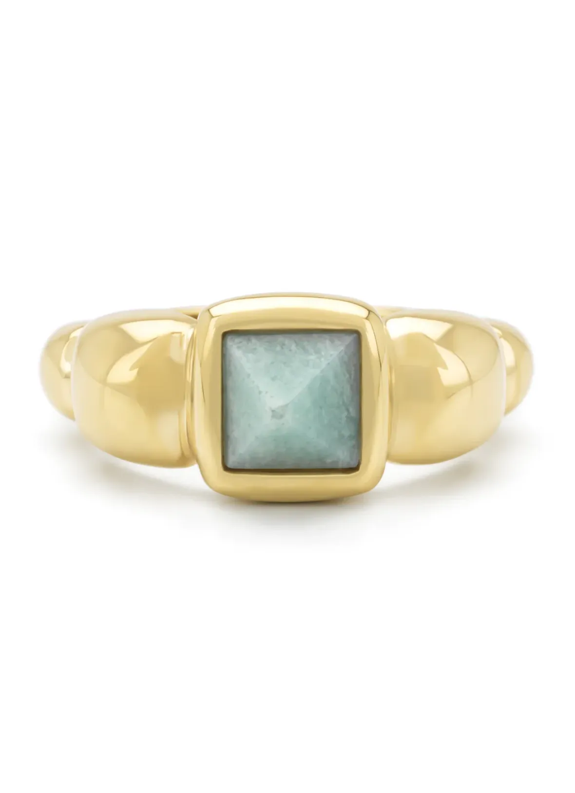 Diamond Point Geelgouden Ringen|Ringen Met Kleurstenen<Geelgouden ring, 1.00 ct amazoniet, Gallery