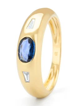 Diamond Point Geelgouden Ringen|Ringen Met Kleurstenen<Geelgouden ring, 0.47 ct blauwe saffier, BOLD