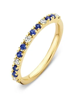 Diamond Point Geelgouden Ringen|Ringen Met Kleurstenen<Geelgouden ring, 0.22 ct blauwe saffier, Ensemble