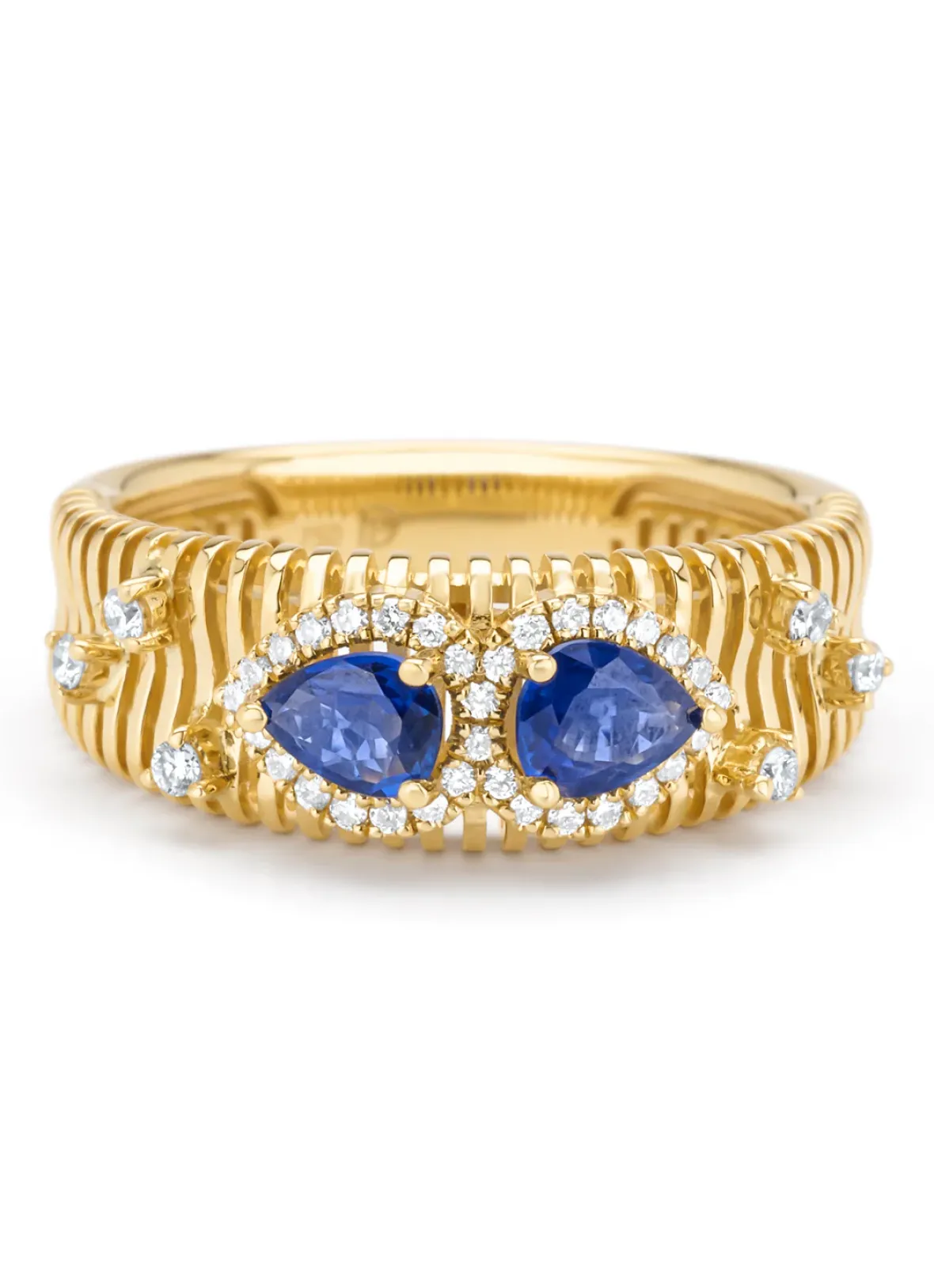 Diamond Point Geelgouden Ringen|Ringen Met Kleurstenen<Geelgouden ring, 0.70 ct blauwe saffier, Gallery