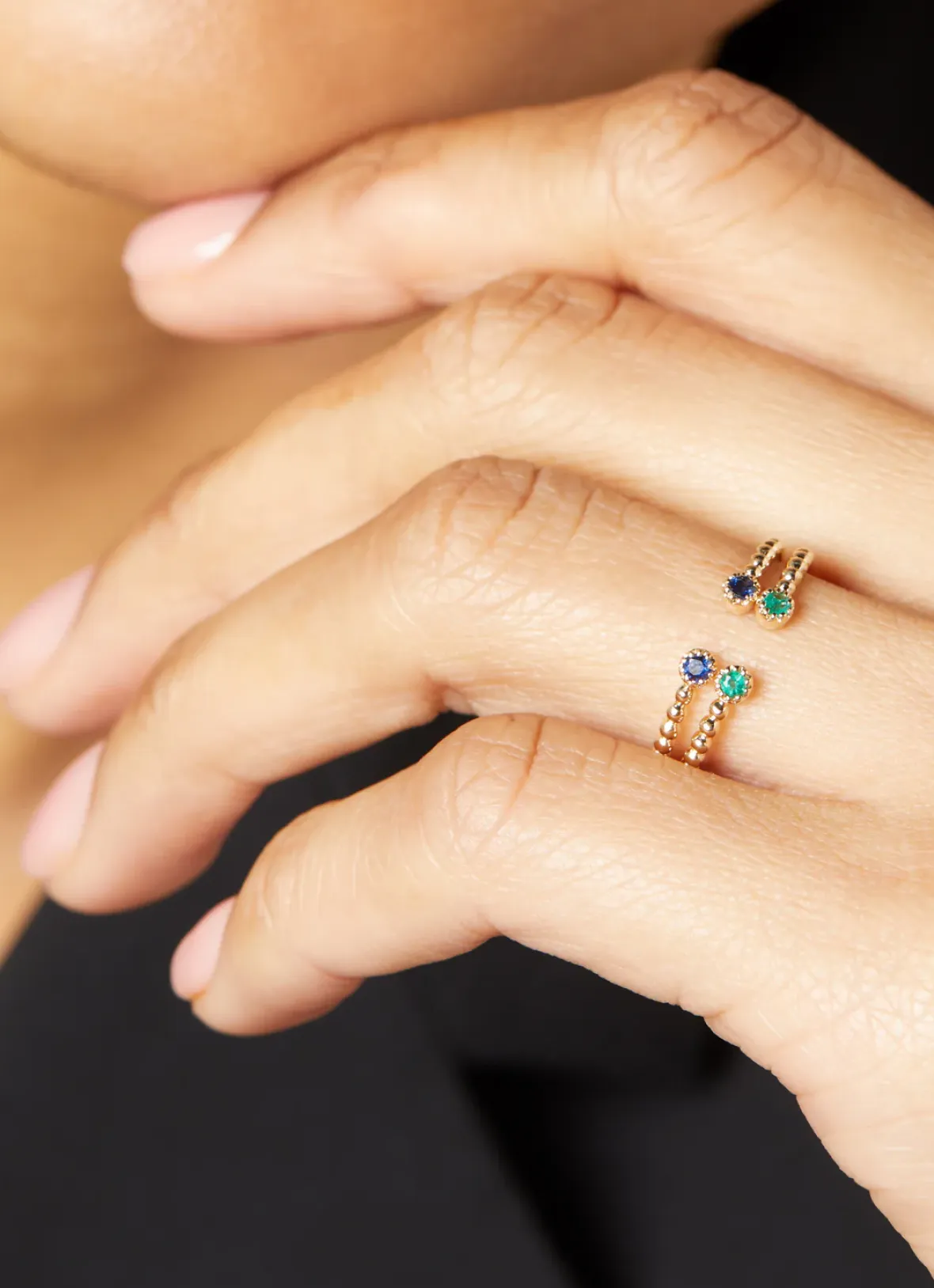 Diamond Point Geelgouden Ringen|Ringen Met Kleurstenen<Geelgouden ring, 0.10 ct blauwe saffier, Joy