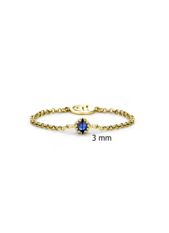 Diamond Point Geelgouden Ringen|Ringen Met Kleurstenen<Geelgouden ring, 0.05 ct blauwe saffier, Joy