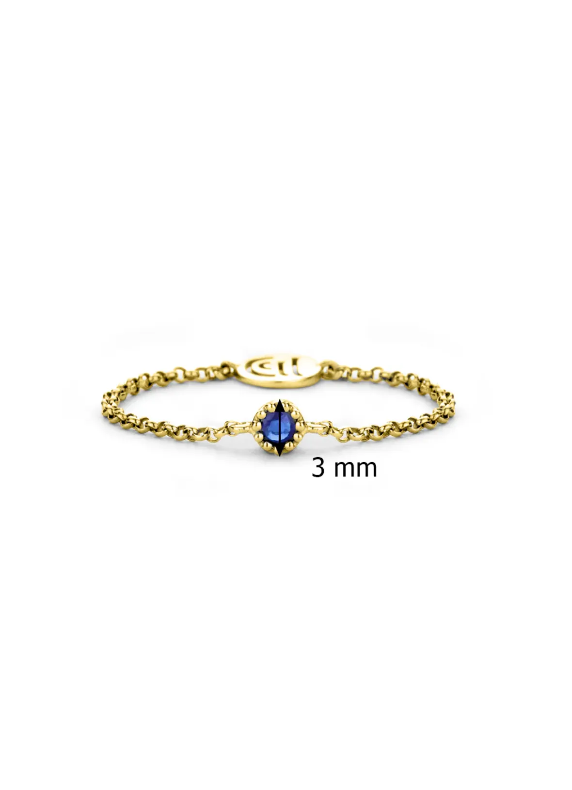 Diamond Point Geelgouden Ringen|Ringen Met Kleurstenen<Geelgouden ring, 0.05 ct blauwe saffier, Joy