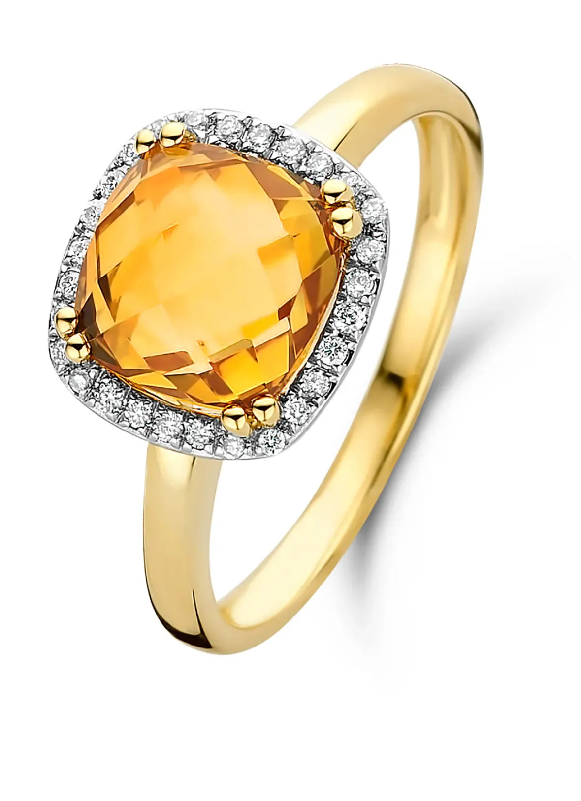 Diamond Point Geelgouden Ringen|Ringen Met Kleurstenen<Geelgouden ring, 2.35 ct citrien, Fiësta