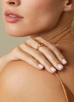 Diamond Point Geelgouden Ringen|Ringen Met Kleurstenen<Geelgouden ring, 1.30 ct citrien, Gallery