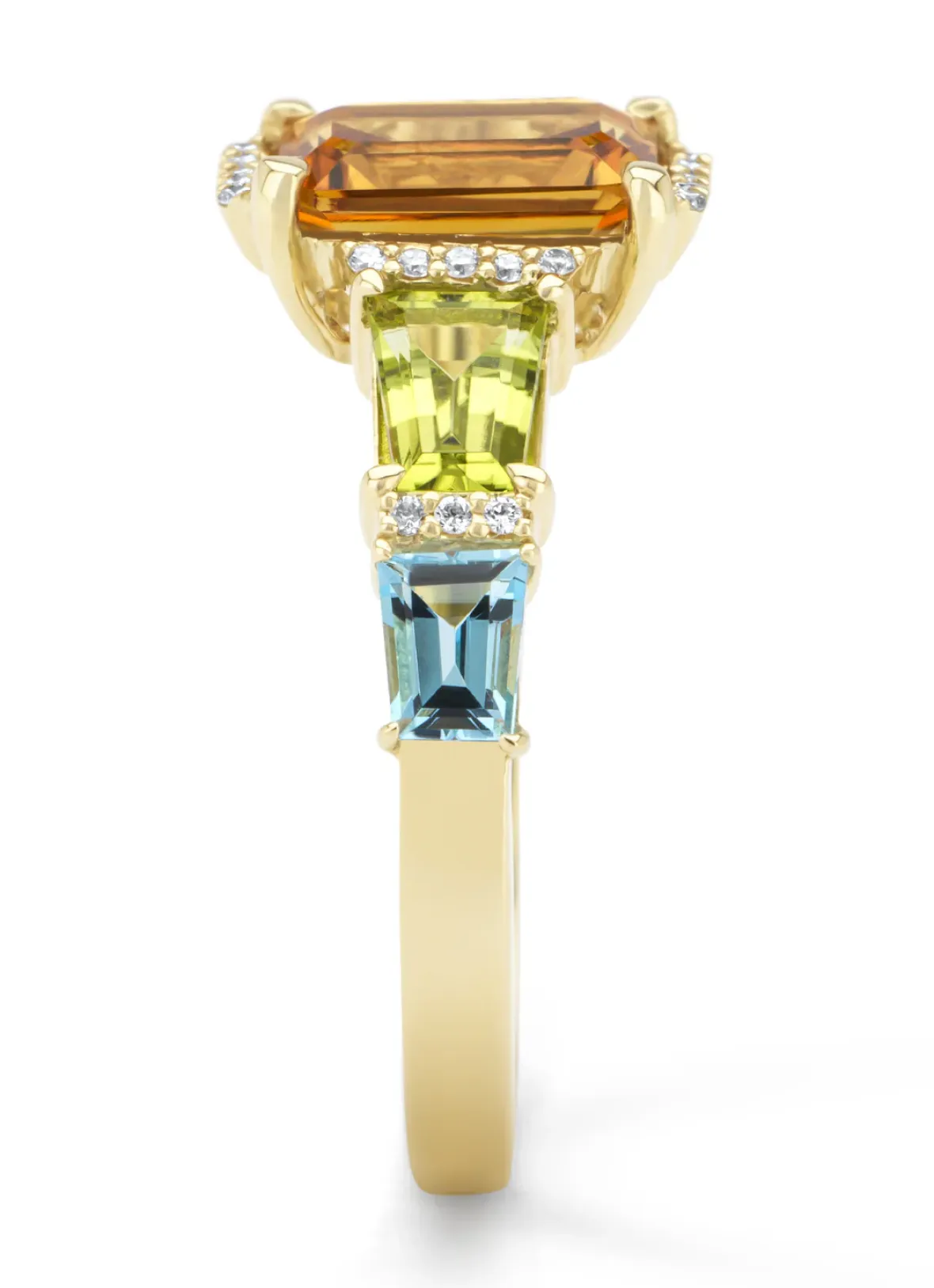 Diamond Point Geelgouden Ringen|Ringen Met Kleurstenen<Geelgouden ring, 1.30 ct citrien, Gallery
