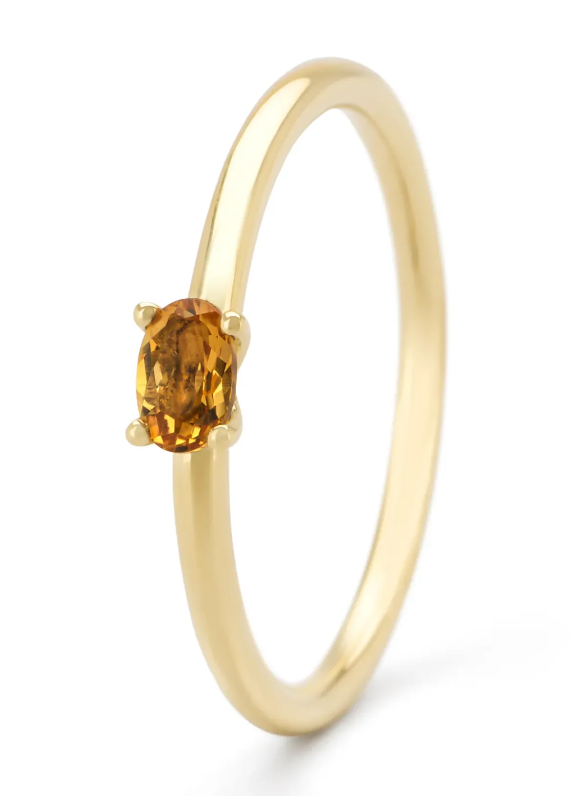 Diamond Point Geelgouden Ringen|Ringen Met Kleurstenen<Geelgouden ring, 0.16 ct citrien, Joy