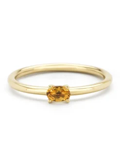 Diamond Point Geelgouden Ringen|Ringen Met Kleurstenen<Geelgouden ring, 0.16 ct citrien, Joy