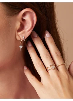 Diamond Point Geelgouden Ringen|Diamanten Ringen<Geelgouden ring, 0.01 ct diamant, Cosmic