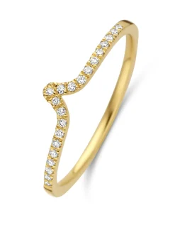 Diamond Point Geelgouden Ringen|Diamanten Ringen<Geelgouden ring, 0.08 ct diamant, Cosmic
