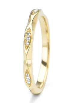 Diamond Point Geelgouden Ringen|Diamanten Ringen<Geelgouden ring, 0.03 ct diamant, Ensemble