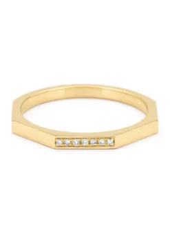 Diamond Point Geelgouden Ringen|Diamanten Ringen<Geelgouden ring, 0.03 ct diamant, Ensemble
