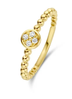Diamond Point Geelgouden Ringen|Diamanten Ringen<Geelgouden ring, 0.06 ct diamant, Ensemble
