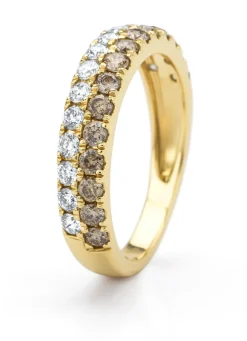 Diamond Point Geelgouden Ringen|Diamanten Ringen<Geelgouden ring, 1.02 ct diamant, Ensemble