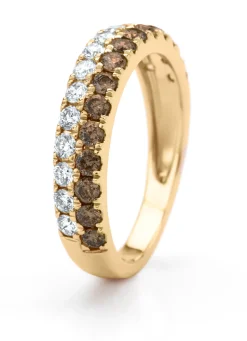 Diamond Point Geelgouden Ringen|Diamanten Ringen<Geelgouden ring, 1.02 ct diamant, Ensemble