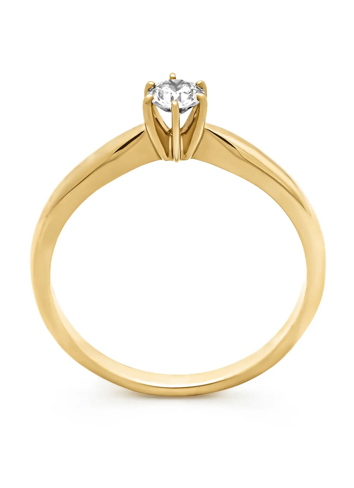 Diamond Point Geelgouden Ringen|Diamanten Ringen<Geelgouden ring, 0.20 ct diamant, Hearts & Arrows