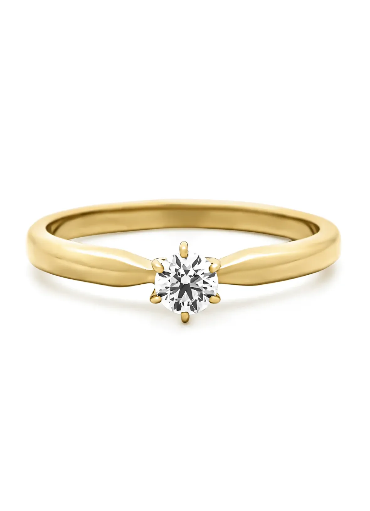 Diamond Point Geelgouden Ringen|Diamanten Ringen<Geelgouden ring, 0.20 ct diamant, Hearts & Arrows