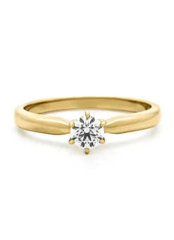 Diamond Point Geelgouden Ringen|Diamanten Ringen<Geelgouden ring, 0.30 ct diamant, Hearts & Arrows