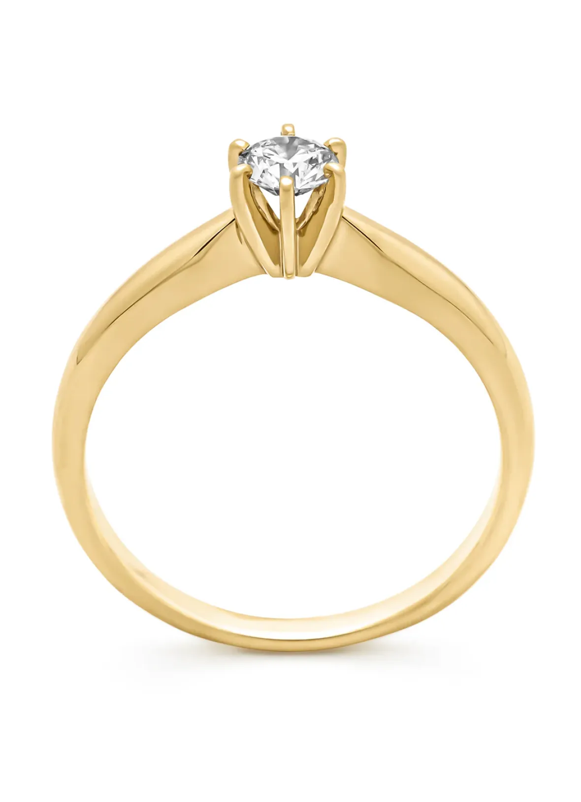 Diamond Point Geelgouden Ringen|Diamanten Ringen<Geelgouden ring, 0.25 ct diamant, Hearts & Arrows