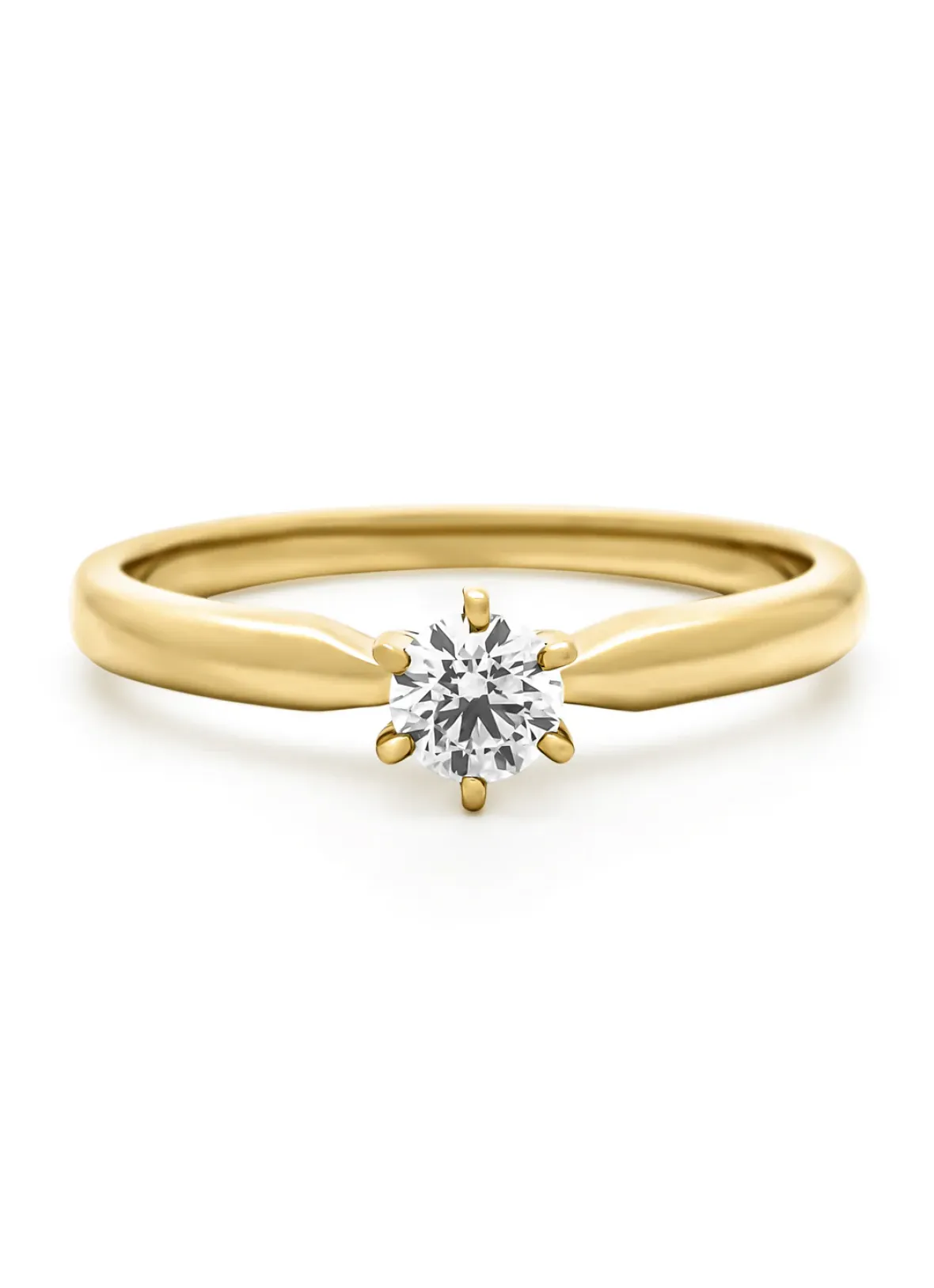 Diamond Point Geelgouden Ringen|Diamanten Ringen<Geelgouden ring, 0.25 ct diamant, Hearts & Arrows