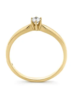 Diamond Point Geelgouden Ringen|Diamanten Ringen<Geelgouden ring, 0.10 ct diamant, Hearts & Arrows
