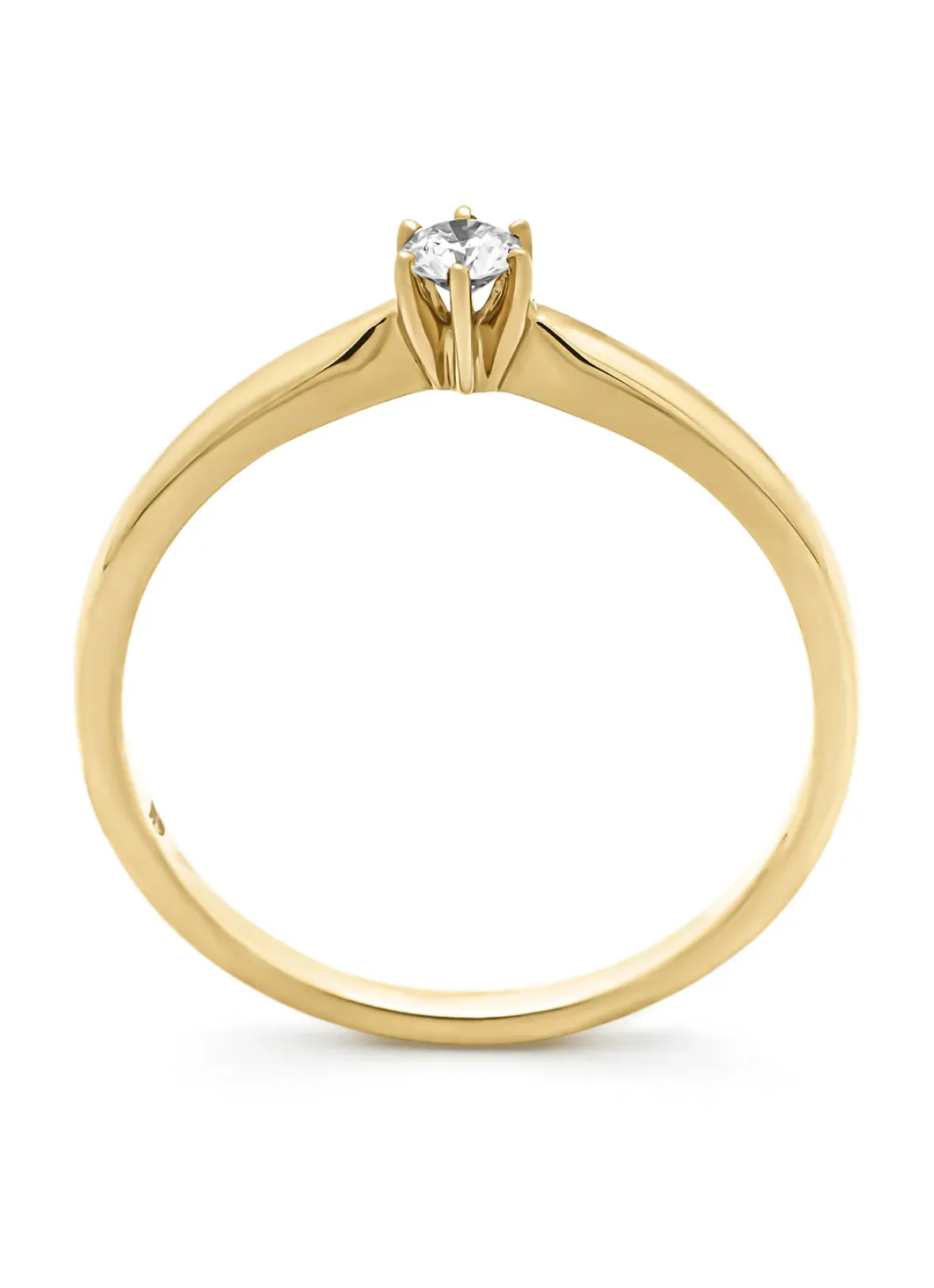 Diamond Point Geelgouden Ringen|Diamanten Ringen<Geelgouden ring, 0.10 ct diamant, Hearts & Arrows