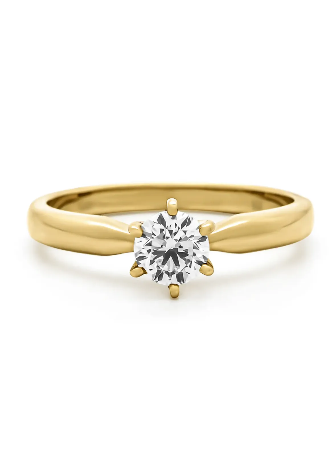 Diamond Point Geelgouden Ringen|Diamanten Ringen<Geelgouden ring, 0.50 ct diamant, Hearts & Arrows