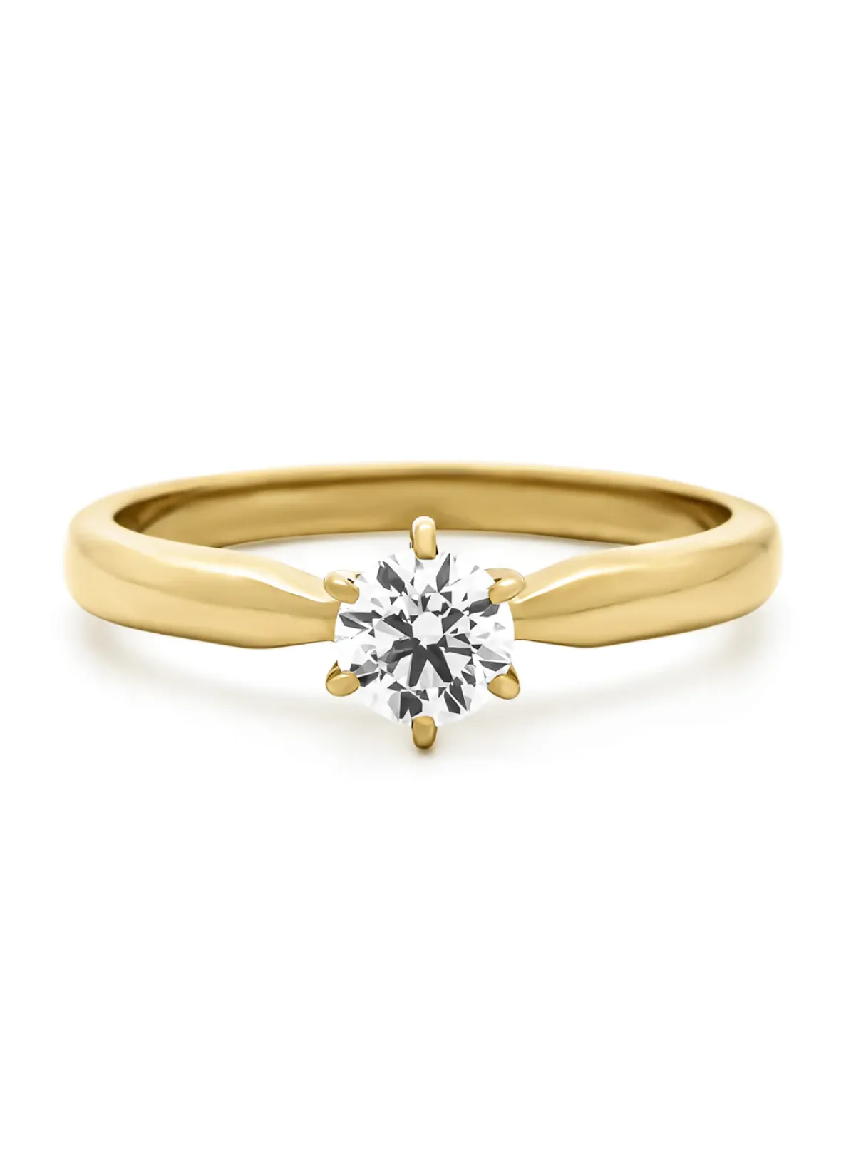 Diamond Point Geelgouden Ringen|Diamanten Ringen<Geelgouden ring, 0.40 ct diamant, Hearts & Arrows