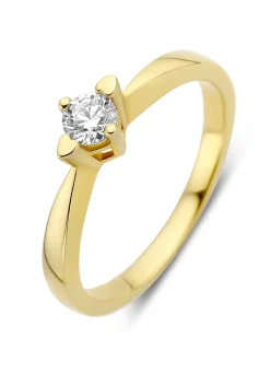 Diamond Point Geelgouden Ringen|Diamanten Ringen<Geelgouden ring, 0.19 ct diamant, Hearts & Arrows