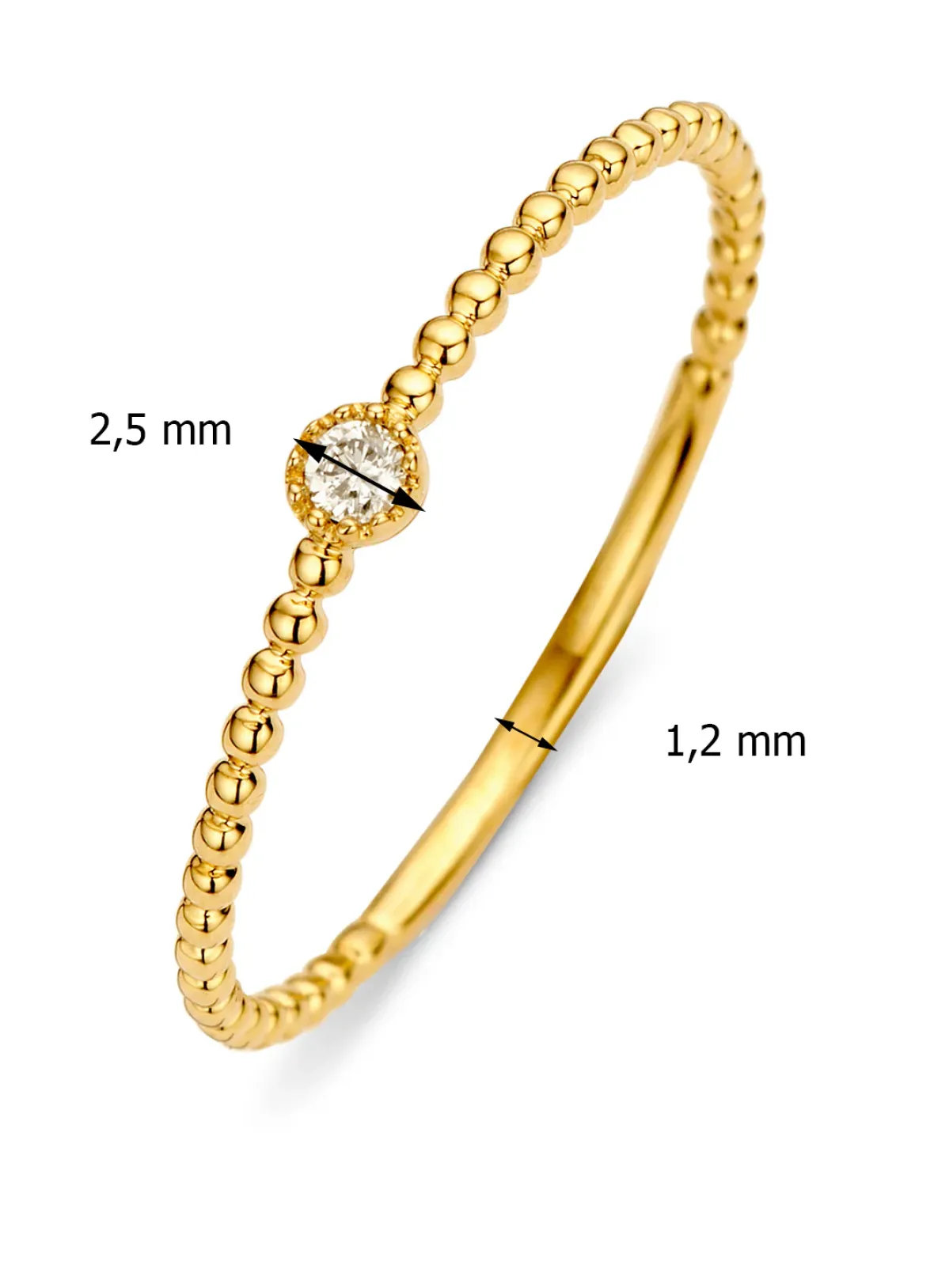 Diamond Point Geelgouden Ringen|Diamanten Ringen<Geelgouden ring, 0.03 ct diamant, Joy