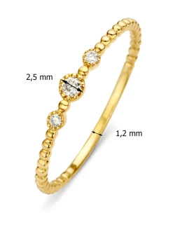 Diamond Point Geelgouden Ringen|Diamanten Ringen<Geelgouden ring, 0.07 ct diamant, Joy