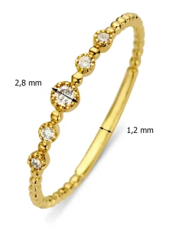 Diamond Point Geelgouden Ringen|Diamanten Ringen<Geelgouden ring, 0.09 ct diamant, Joy