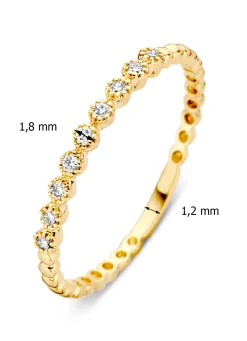 Diamond Point Geelgouden Ringen|Diamanten Ringen<Geelgouden ring, 0.09 ct diamant, Joy