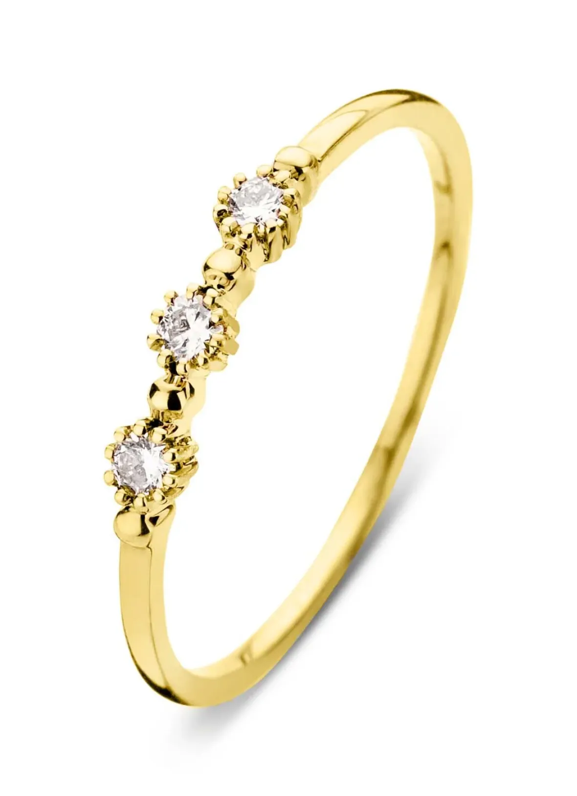 Diamond Point Geelgouden Ringen|Diamanten Ringen<Geelgouden ring, 0.10 ct diamant, Joy