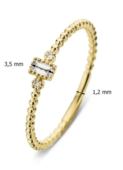 Diamond Point Geelgouden Ringen|Diamanten Ringen<Geelgouden ring, 0.07 ct diamant, Joy