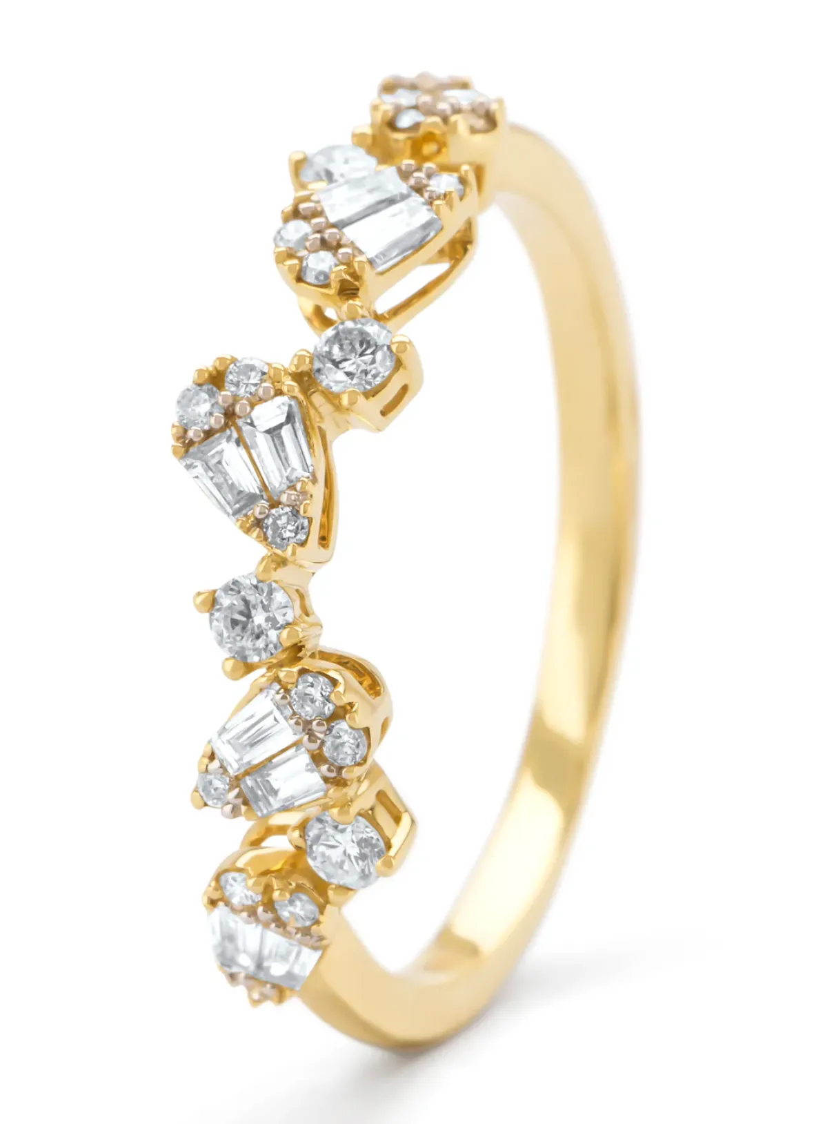 Diamond Point Geelgouden Ringen|Diamanten Ringen<Geelgouden ring, 0.37 ct diamant, Petite Romance