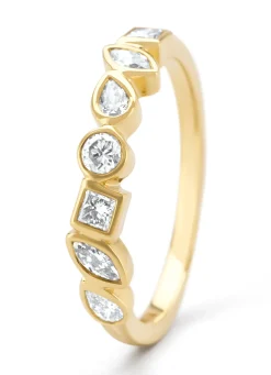 Diamond Point Geelgouden Ringen|Diamanten Ringen<Geelgouden ring, 0.45 ct diamant, Petite Romance