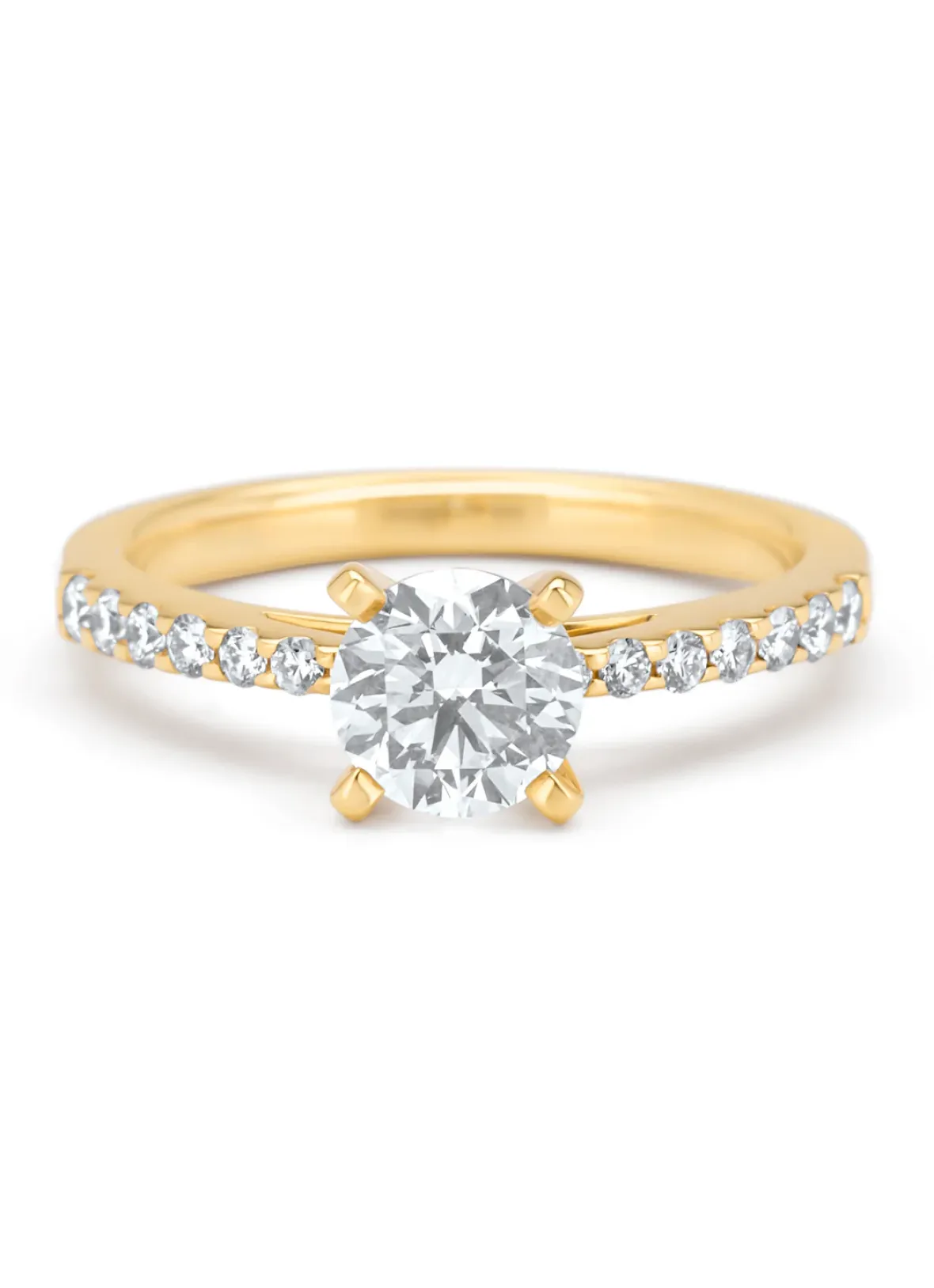 Diamond Point Geelgouden Ringen<Geelgouden ring, 1.25 ct diamant, Solitair