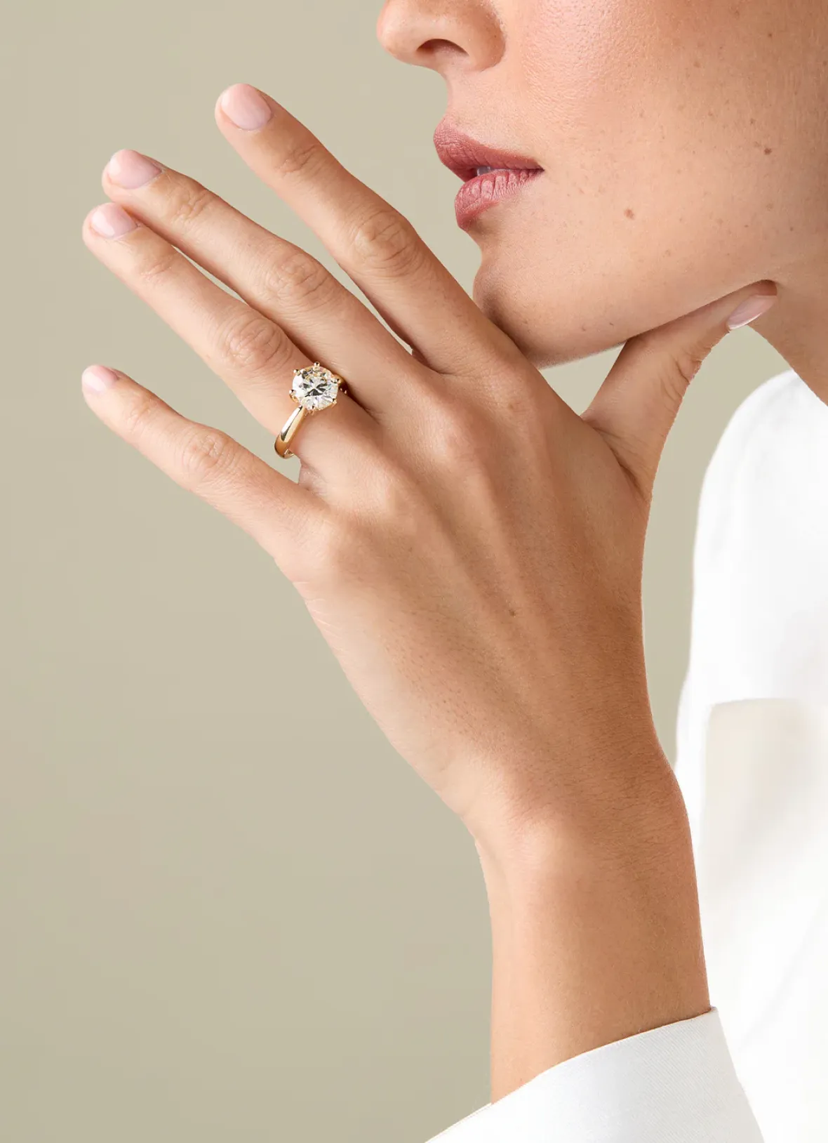 Diamond Point Geelgouden Ringen|Diamanten Ringen<Geelgouden ring, 3.28 ct diamant, Solitair