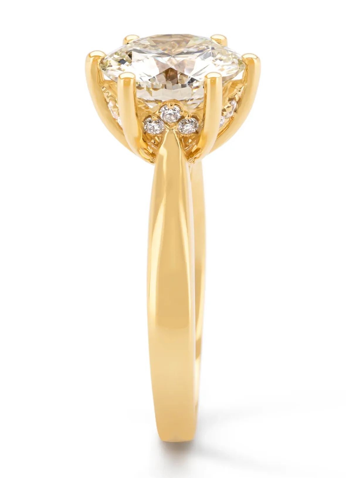 Diamond Point Geelgouden Ringen|Diamanten Ringen<Geelgouden ring, 3.28 ct diamant, Solitair