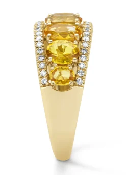 Diamond Point Geelgouden Ringen|Ringen Met Kleurstenen<Geelgouden ring, 3.08 ct gele saffier, Eden