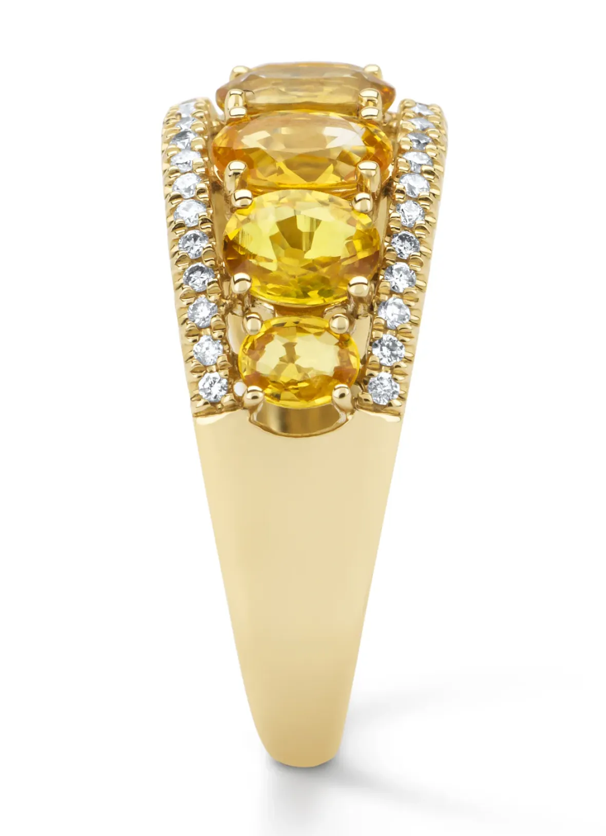 Diamond Point Geelgouden Ringen|Ringen Met Kleurstenen<Geelgouden ring, 3.08 ct gele saffier, Eden