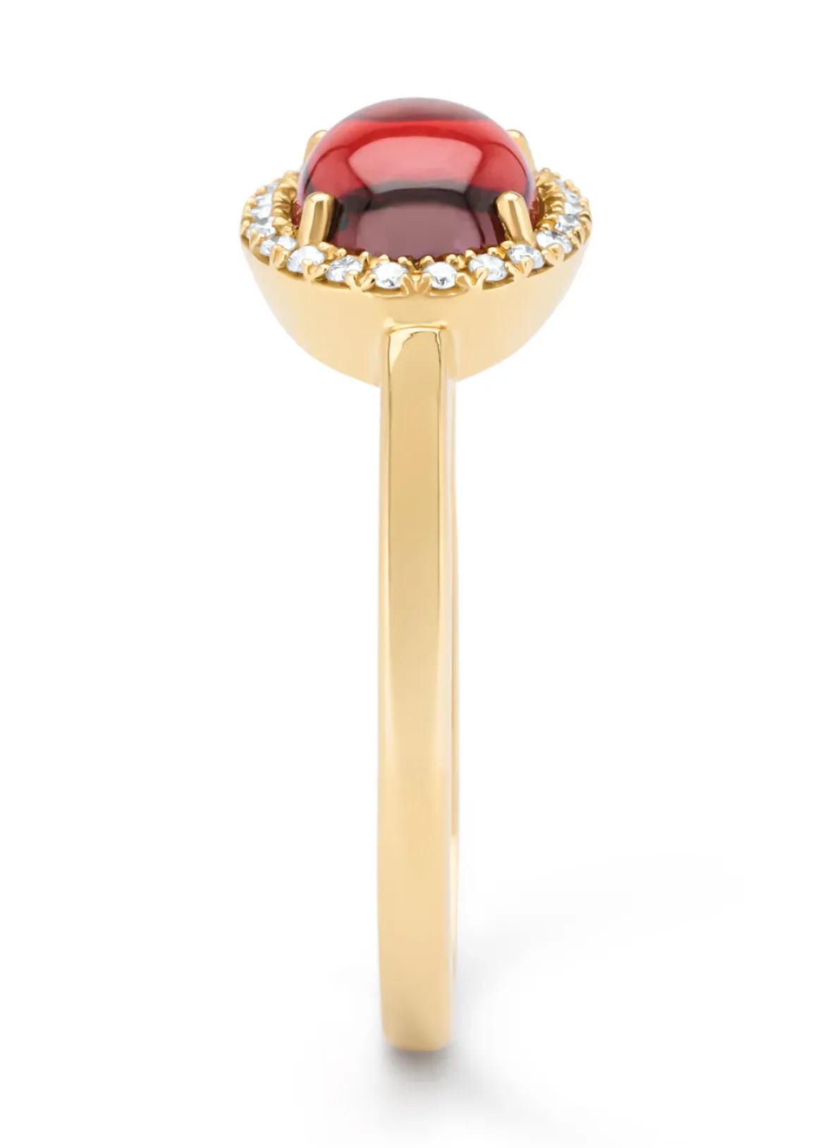 Diamond Point Geelgouden Ringen|Ringen Met Kleurstenen<Geelgouden ring, 1.63 ct granaat, Little Drops